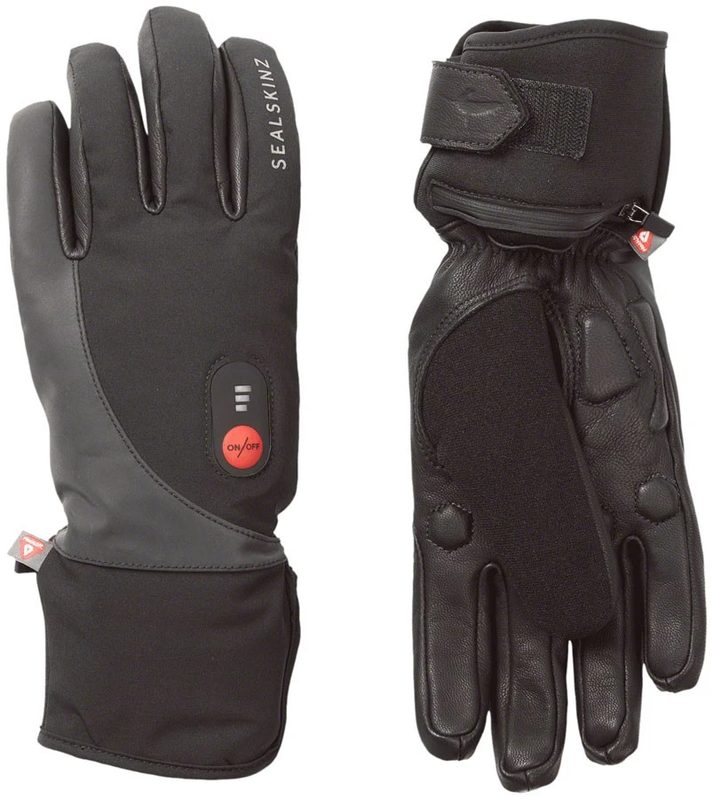 SealSkinz Upwell Waterproof Heated Gloves - Full Finger Cycling Gloves Medium