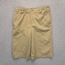 Under Armour Golf Shorts Youth Boys 18 Tan Khaki 30 Waist 11 Inseam Adjustable
