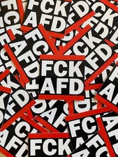 FCK AFD Aufkleber/Sticker &ndash; 5,2 cm &ndash; wetterfest outdoor &ndash; Demo &ndash; 25&ndash;500 St&uuml;ck
