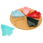  1 Set Christmas Tree Platter: Christmas Tree Serving Tray With Compartments -