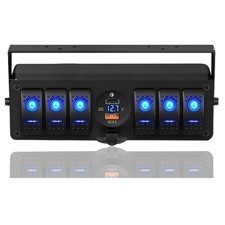 6 Gang Rocker Switch Box with 12V SPST ON Off Switch, PD Type C and QC 3.0 US...