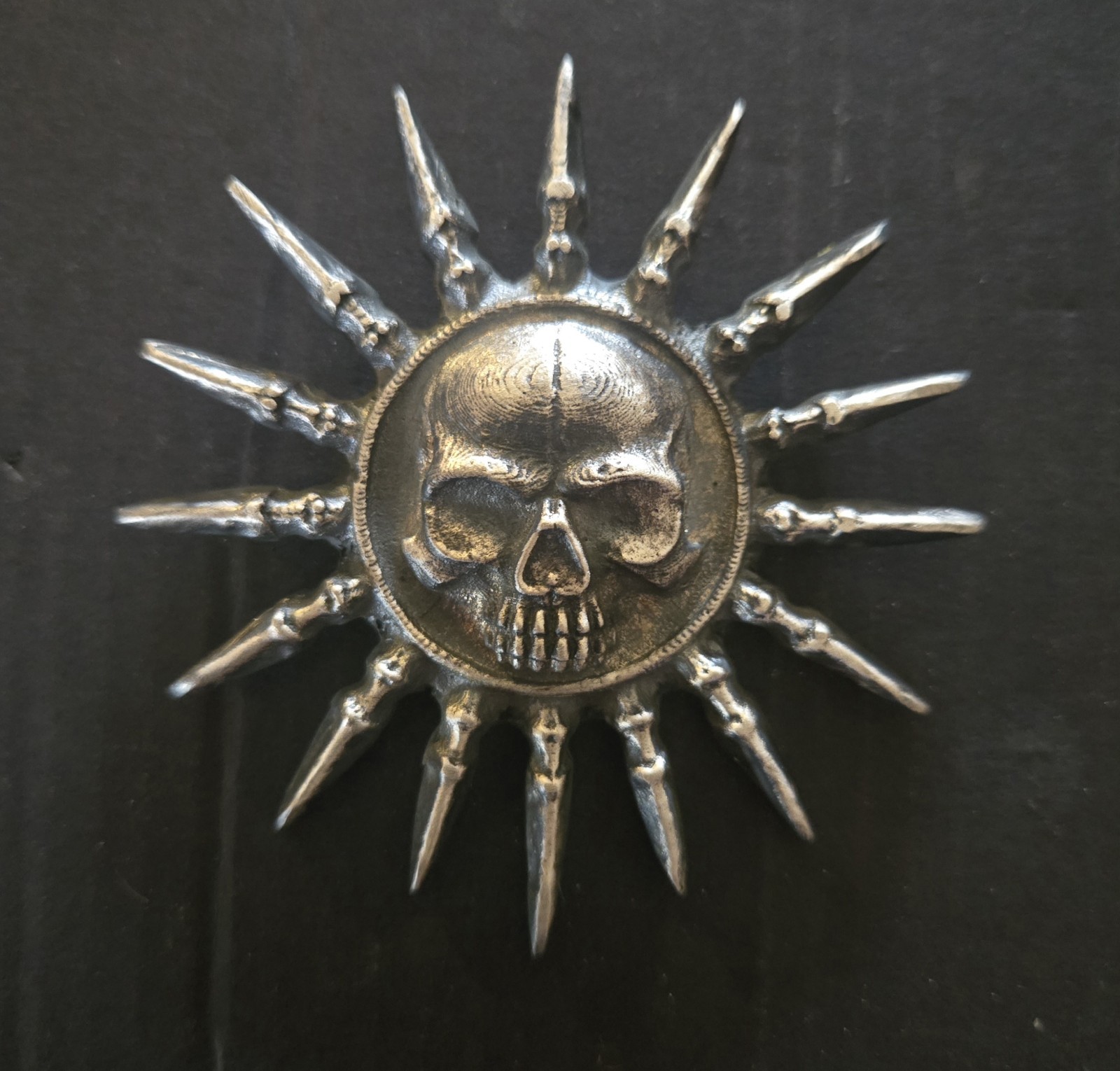 Hand-poured 999FS (Bone Sun) Pure Silver Made By Crush Bullion 1 Of A Kind #1