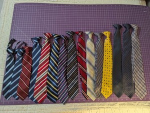 Necktie Lot Of 15 Youth Toddler Multicolor Polyester 11" to 17"