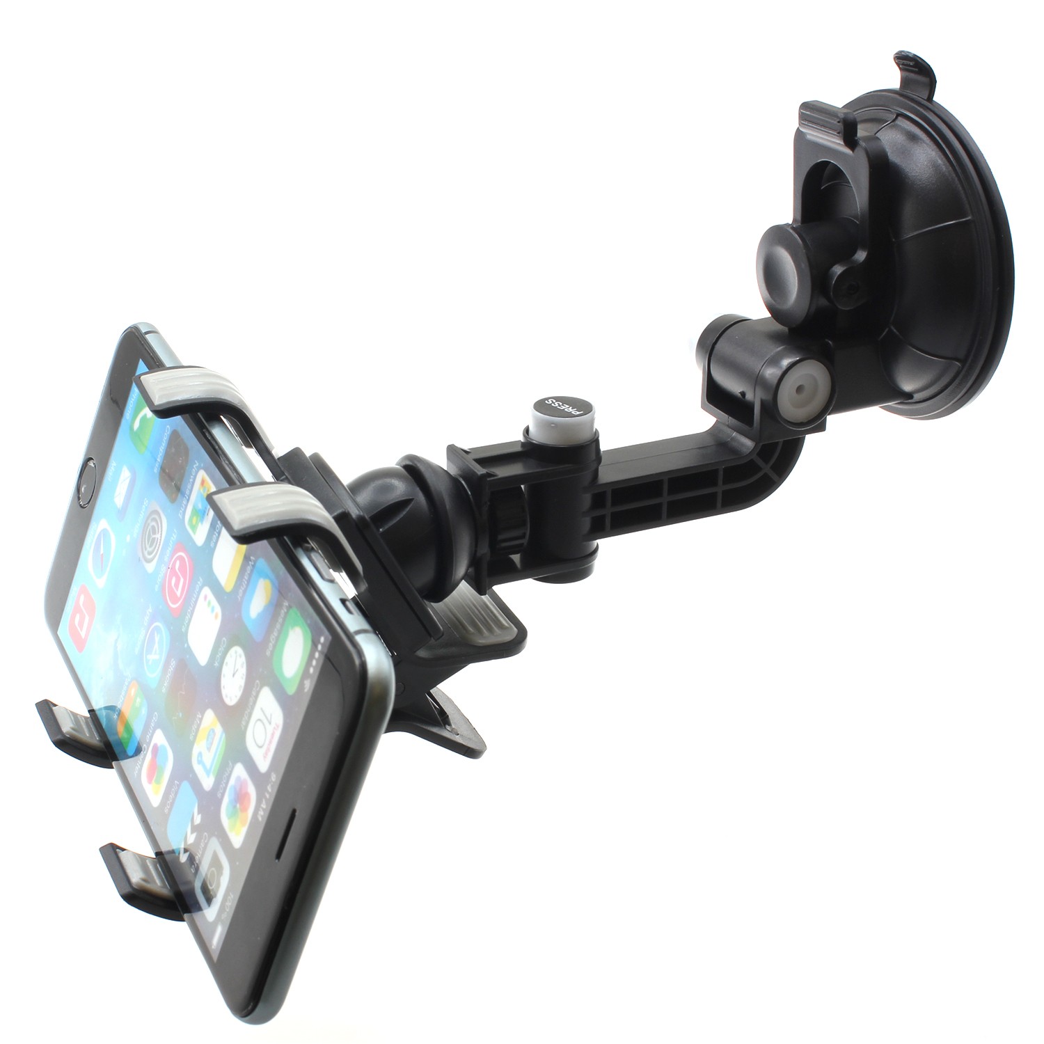 Car Mount Dash Windshield Holder Cradle Swivel Dock Suction for Cell Phones