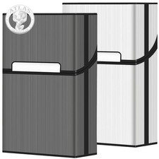 Roygra Cigarette Case 2 Pack , Magnetic Switch 20Pcs Cigarette Holder Case for