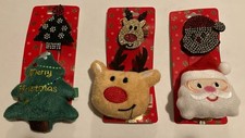 Kids Hair Clips Cute Christmas Hairpin Girls Accessories Headwear Lot Of 6