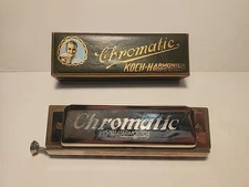 Vintage Koch Chromatic Harmonica, Key of C, Good Box