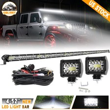 50 Inch Led Light Bar Single Row Combo Wwire4 Led Pods For Truck Boat Pickup