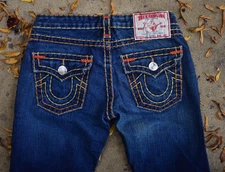 True Religion Size: 28 -36 Joey Super T Blue Denim Zipper Fly  Style:24-5030MT23
