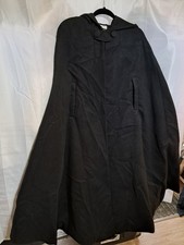 One Size Black Hooded Winter Cape