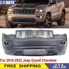 Front Bumper Cover Kit with Light For 2016 2017 2018-2022 Jeep Grand Cherokee