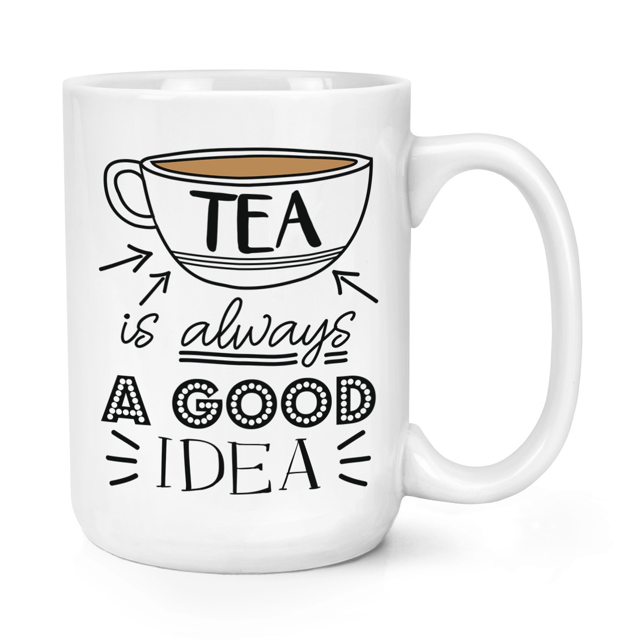 Tea Is Always A Good Idea 15oz Large Mug Cup - Funny Earl Grey English Big