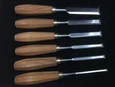 Set of PFEIL Swiss Made Bevel Edge Chisels 6 Pc.