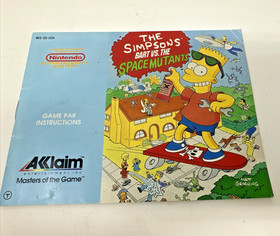 The Simpsons Bart vs the Space Mutants Nintendo NES 1991 CIB Complete Show Piece