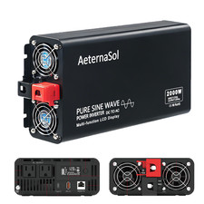 2000W Power Inverter Pure Sine Wave Inverter 12V 110V 120V Car Truck Boat Solar