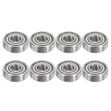 8pcs R4ZZ Deep Groove Ball Bearing 1/4"x5/8"x10/51" Z2 Double Iron Shielded