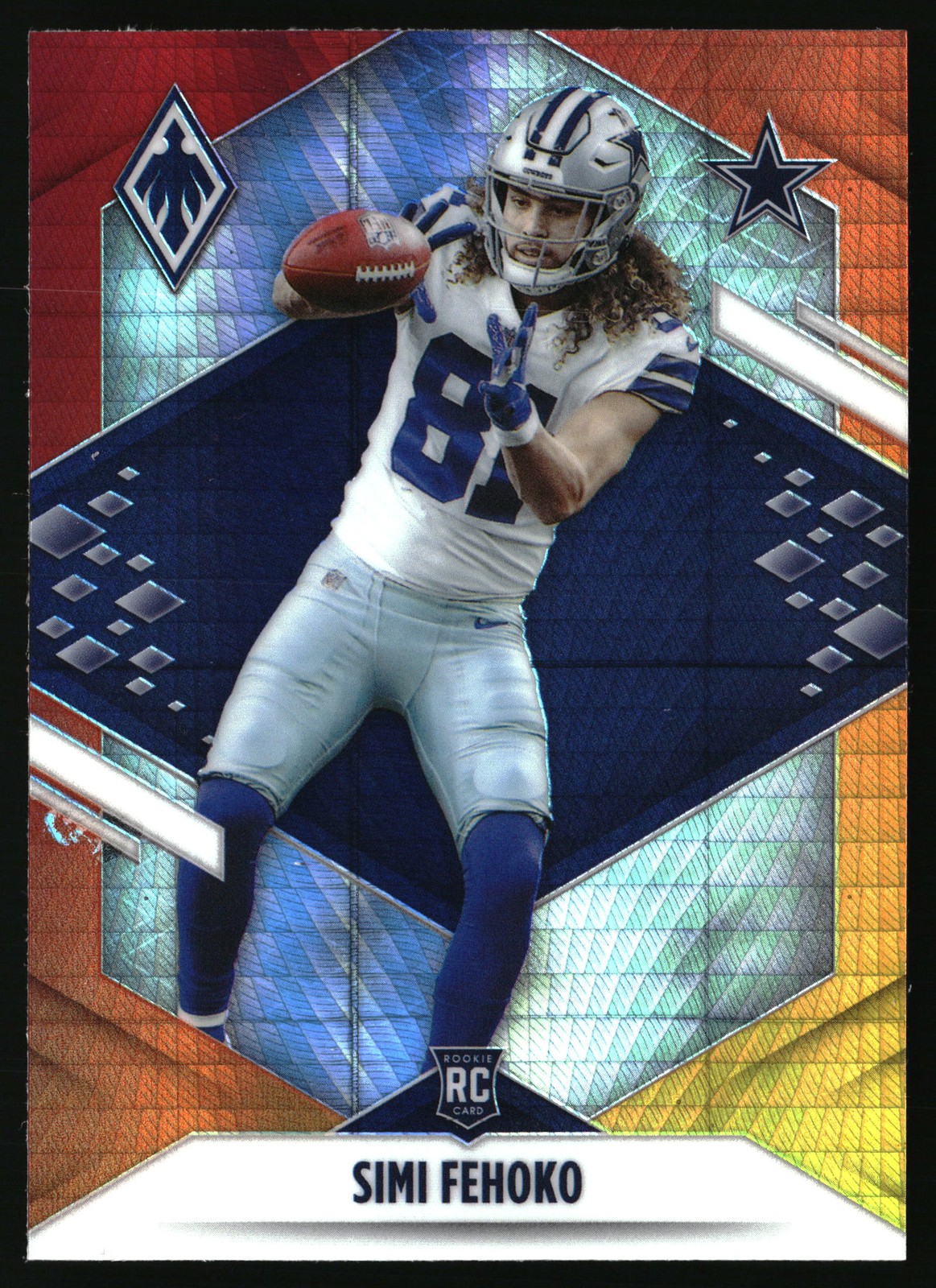 2021 Panini Phoenix NFL Football #141 Simi Fehoko Fire Burst Rookie