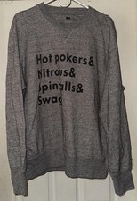 Uniqlo Sweatshirt Mens Large Gray Crewneck Absolut VODSQUAD Graphic Promo Vodka