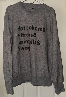 Uniqlo Sweatshirt Mens Large Gray Crewneck Absolut VODSQUAD Graphic Promo Vodka