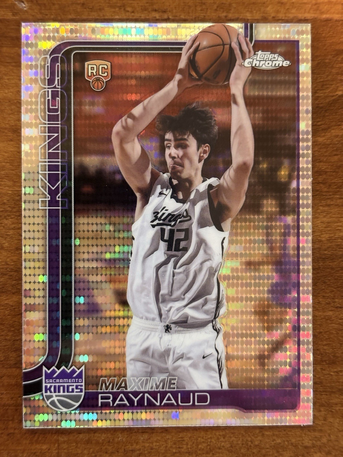2025-26 Topps Chrome Basketball Pulsar Refractor Maxime Raynaud #293 Kings RC