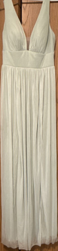 Azazie Light Green Chiffon Sleeveless Bridesmaid Dress Size A4