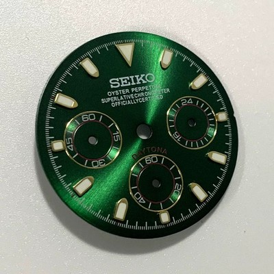 29.5mm Multifunctional Watch Dial Green Luminous for VK63 Movement Accessories