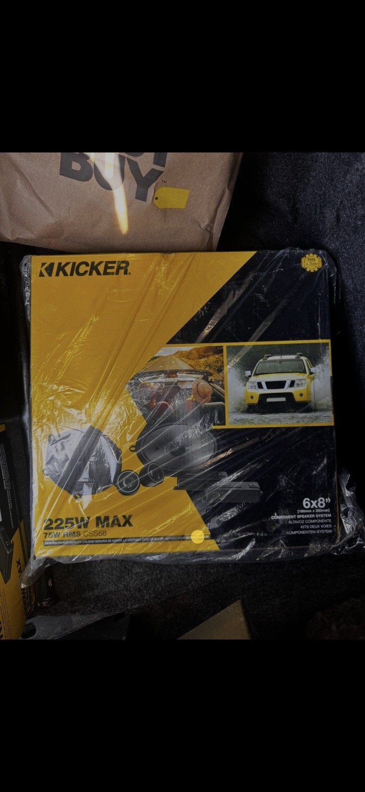 KICKER CSC68 6x8in 75W RMS Coaxial Car Speakers Model 46CSC6