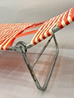 VTG Jelly Vinyl Tube Folding Chaise Lounge Chair Orange/White Lawn Beach Pool — photo 7