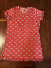 Sujetador PJs Rojo Elefante Vestido Camisa de Noche Mujer’s Grande Suave Jersey Algodón Republicano
