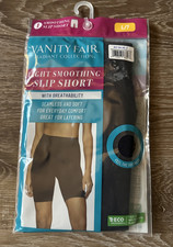 Vanity Fair Radiant Slip Short Light Shaping Smoothing Seamless Black Women Lg