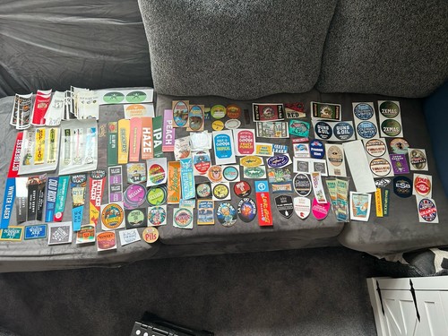 100 PLUS! HUGE VARIETY OF CRAFT BREWERY BEER TAP HANDLE LABELS. PLUS 3 OPENERS
