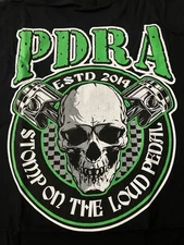 PDRA DRAG RACING "STOMP ON THE LOUD PEDAL" PRO MOD  T SHIRT  SIZE 2X