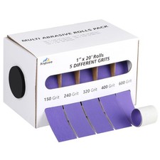 5 Grits Emery Cloth Roll with Dispenser, 150 240 320 400 600 Grits Abrasive S...