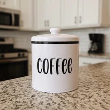 Metal Coffee Container / Food Storage Canister with Lid