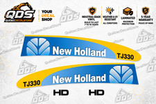 Fits New Holland TJ330 HD Tractor Hood Decal Kit Blue Yellow Laminated Vinyl