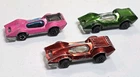 Hotwheels Redline Bug Eye Pink Enamel Red Green White Interior Lot Of 3 Vintage
