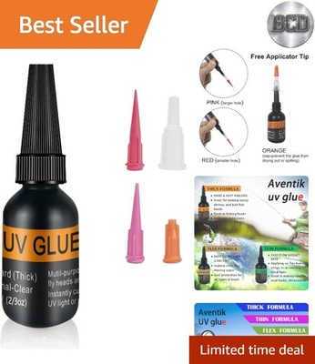 UV Clear Glue Three Formula Thick,Thin and Super Flew +12 LED UV Power Light ...