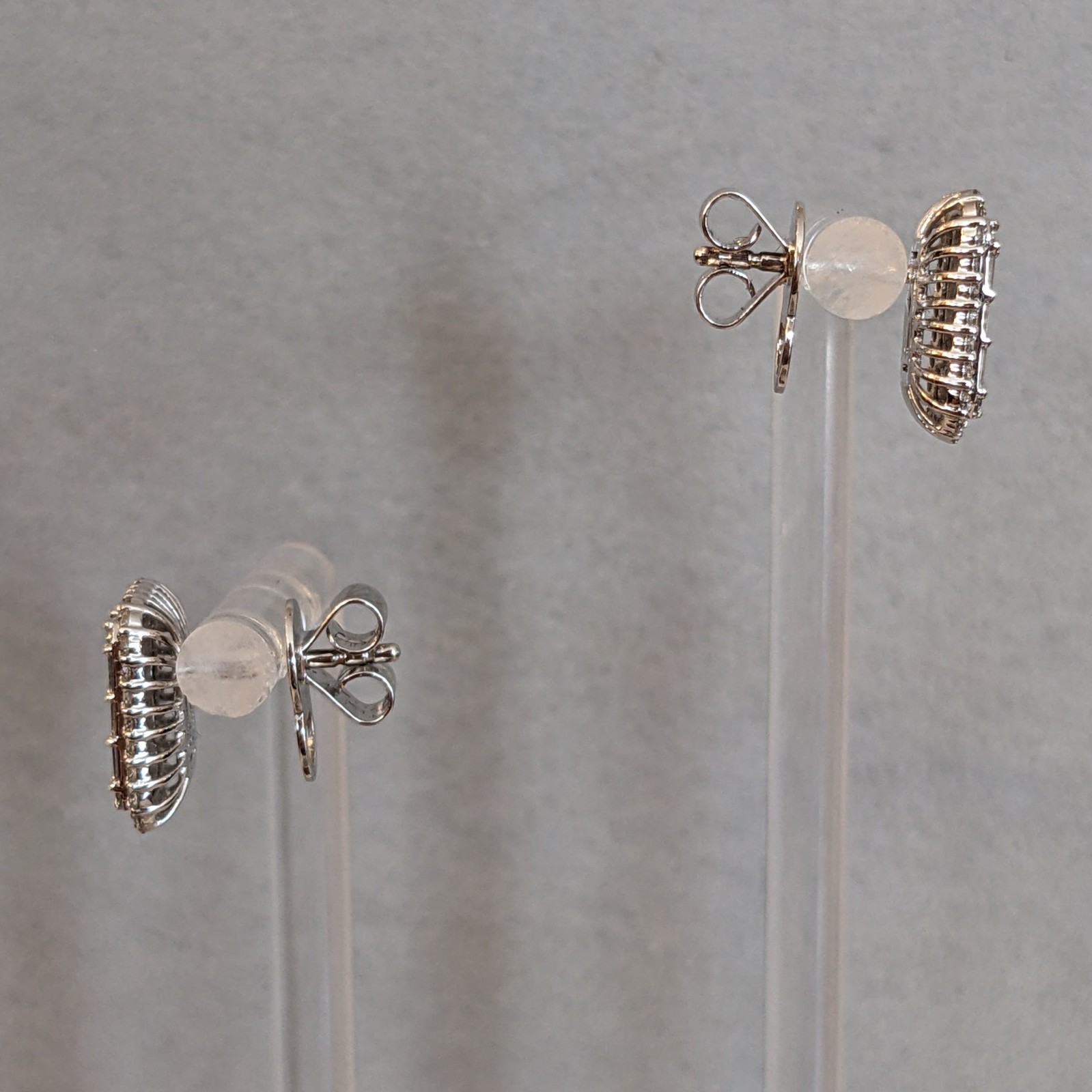 Rectangular Baguette Diamond Stud Earrings in 14k… - image 4