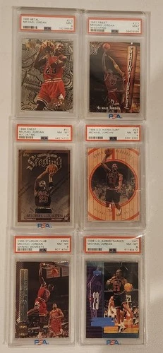 Michael Jordan PSA Card LOT!  PSA 9's & 8's. 6 Cards total.   Some inserts!