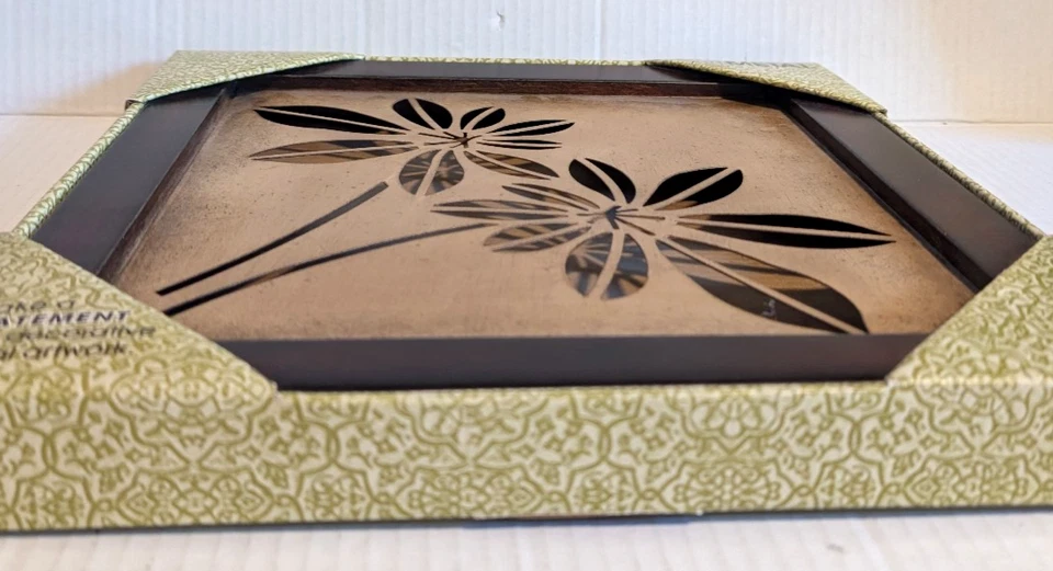 Metal Framed Wall Art Floral Daisies Hand Forged 12" Square - New Kohl's - Image 3 of 4