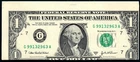ONE DOLLAR 2003 Cutting Error Shows Part of Serial number G99132963A