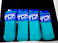 TCK Multi Sport Tube Socks 'Marlin Teal' Size Large Lot Of 4 Packs Total NWT