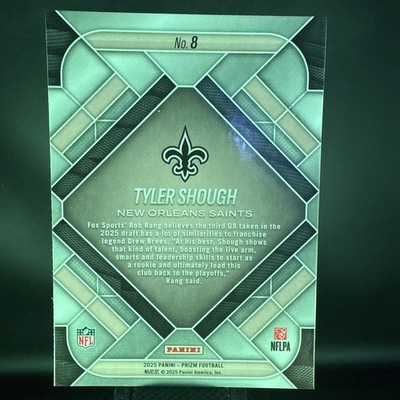 2025 Panini Prizm Emergent Tyler Shough #8 RC New Orleans Saints