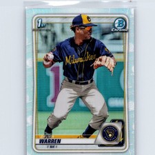 2020 Bowman Draft Zavier Warren #BD-97 Chrome Refractor Milwaukee Brewers