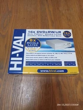 HI-VAL Internal DVD Rewritable Drive 16X DVD +/-RW/+/-R, Brand New, Sealed