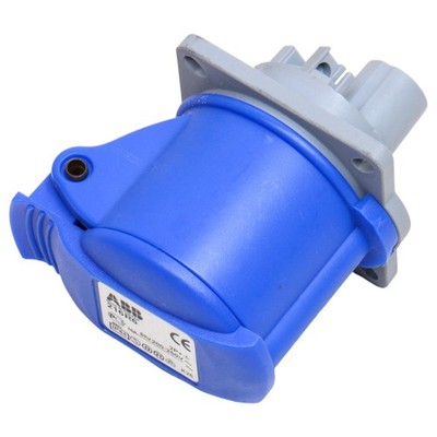 ABB 216R6, 216R6, Panel Mounted Socket: Earthing Sleeve Position 6H, Rated .....