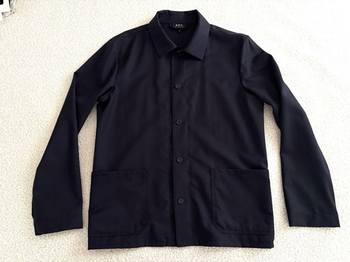 A.P.C. Suit Set - Chore Jacket & Wide Leg Pant Men's Navy Wool Medium Workwear