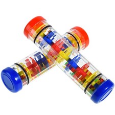 2 Pack Rainmaker Rain Stick Toy, 8 Inch Rainstick Musical Instrument for Babi...