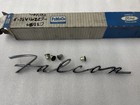 1963 NOS FORD FALCON CHROME SCRIPT/EMBLEM FOR QUARTER PANEL WITH NUTS AND BOX