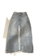 AE Dreamy Drape Stretch Super High-Waisted Baggy Wide-Leg Jean Blue Size 2